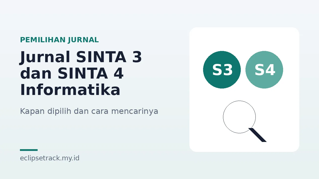 Ilustrasi Jurnal SINTA 3 dan 4 Informatika: Kapan Dipilih dan Cara Mencarinya
